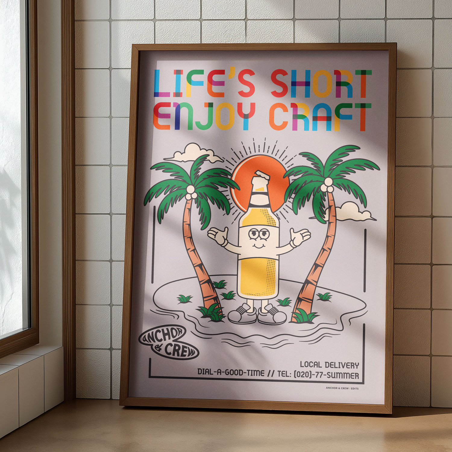 ANCHOR & CREW Enjoy Craft Dial-A-Local Matte Art Print