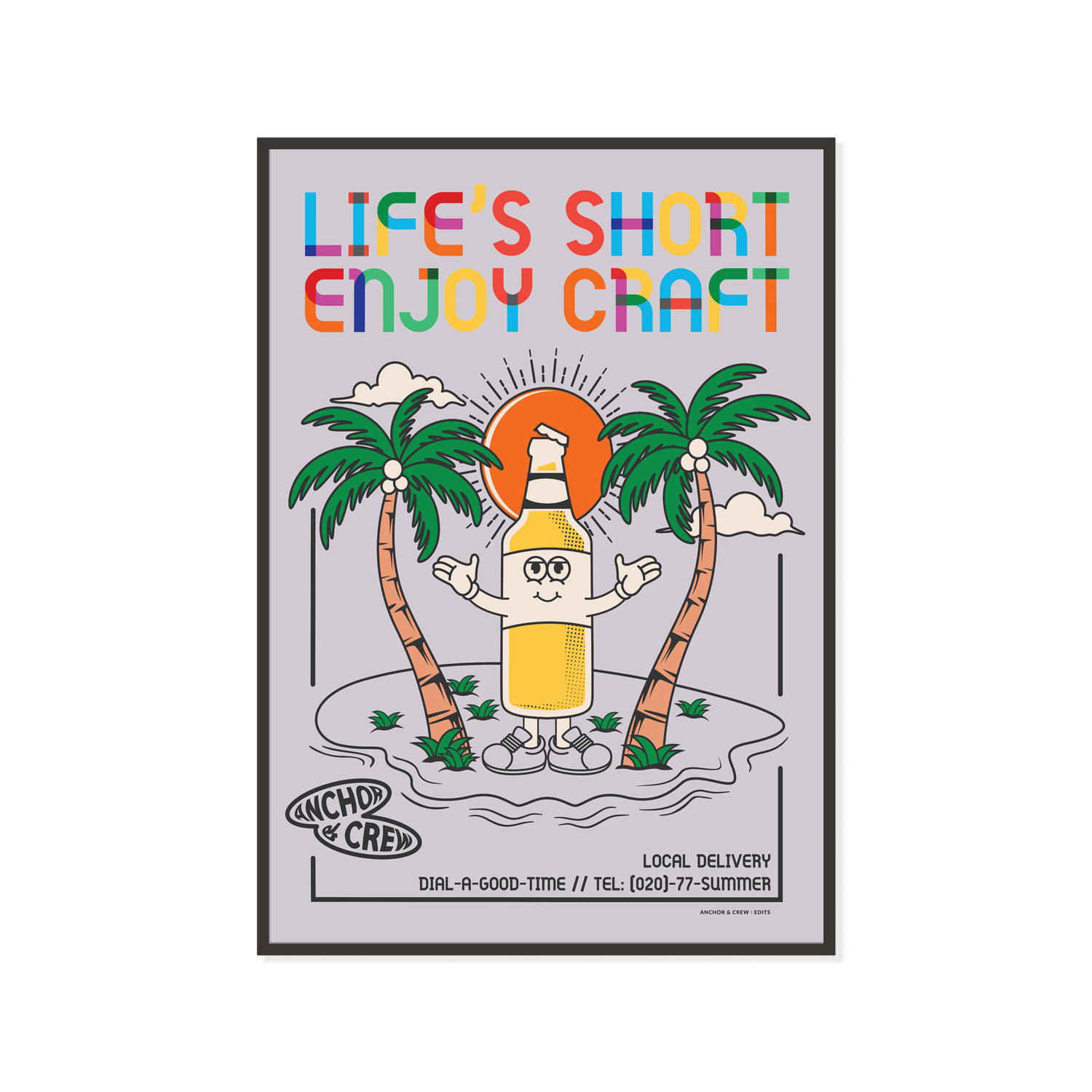 ANCHOR & CREW Enjoy Craft Dial-A-Local Matte Art Print