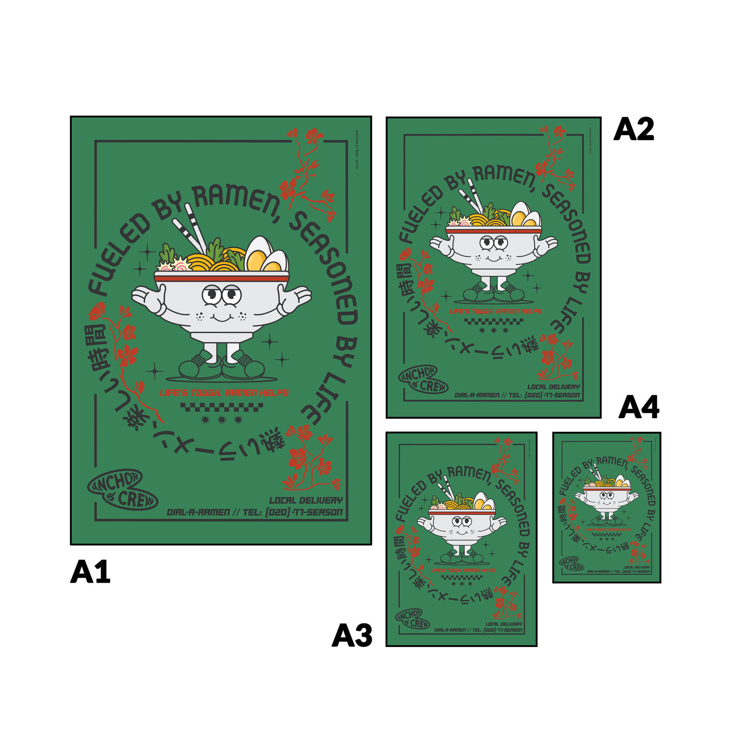 ANCHOR & CREW Ramen House Dial-A-Local Matte Art Print