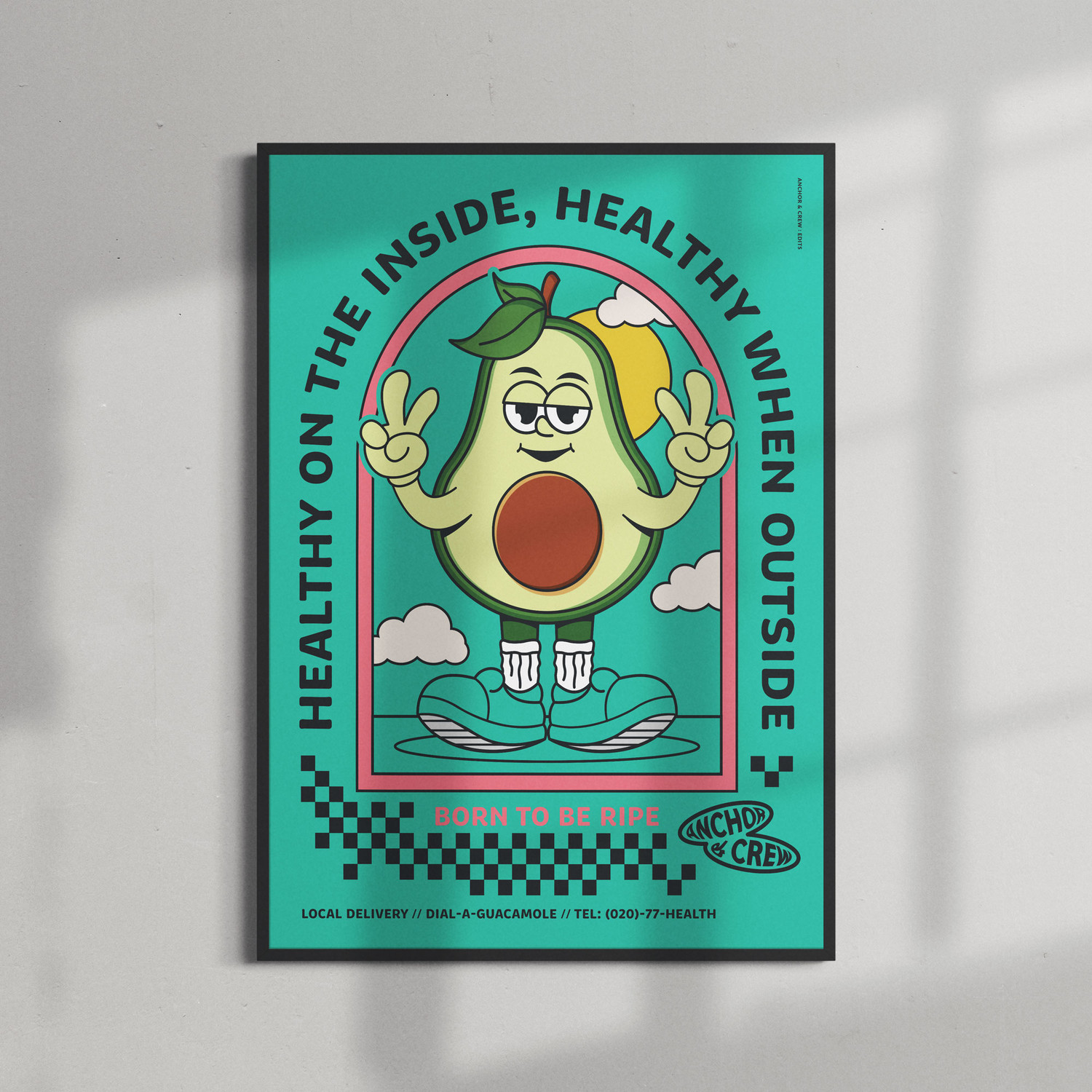 ANCHOR & CREW Ripe Avocado Dial-A-Local Matte Art Print