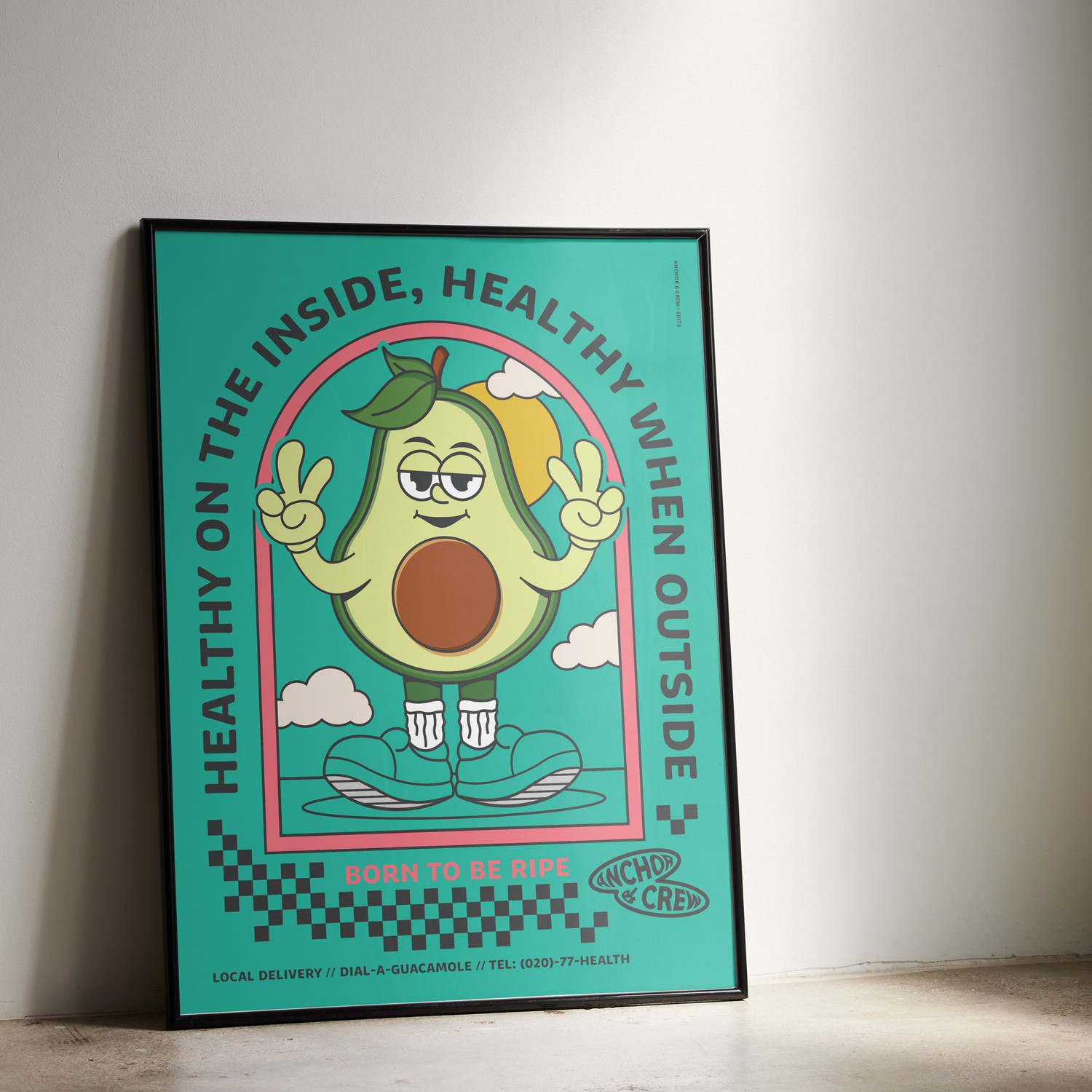 ANCHOR & CREW Ripe Avocado Dial-A-Local Matte Art Print