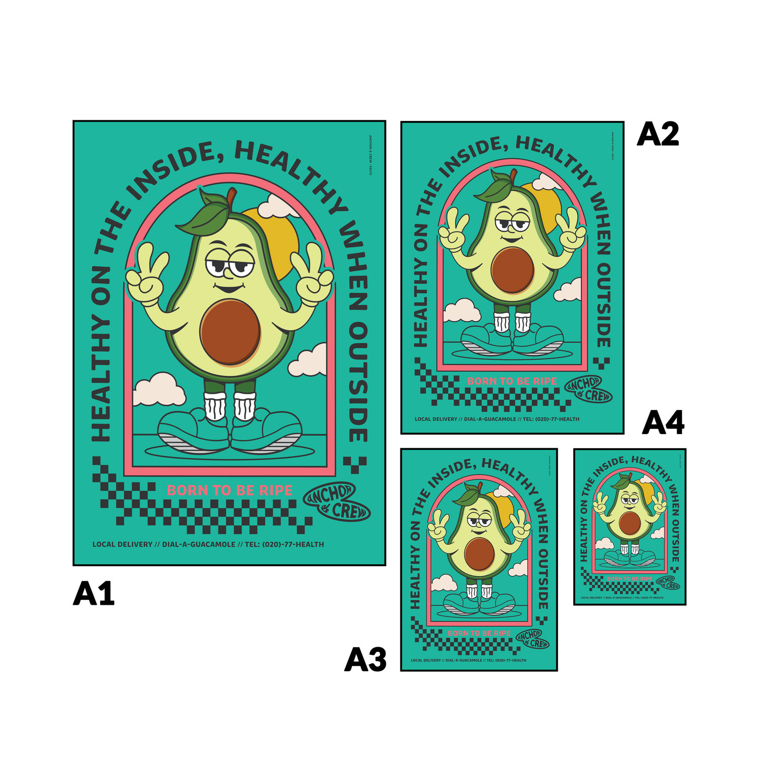 ANCHOR & CREW Ripe Avocado Dial-A-Local Matte Art Print