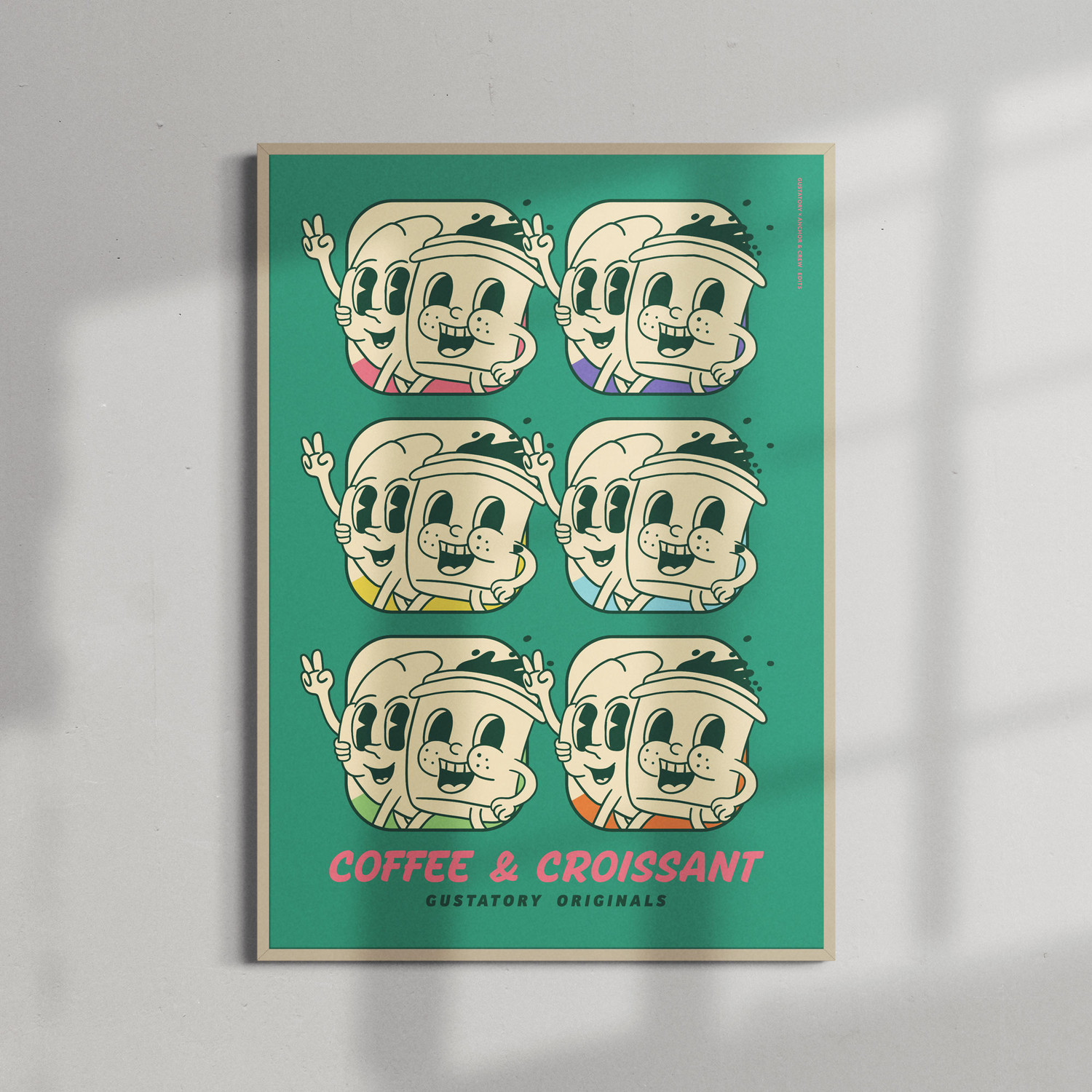 ANCHOR & CREW x GUSTATORY Originals Coffee & Croissant Matte Art Print