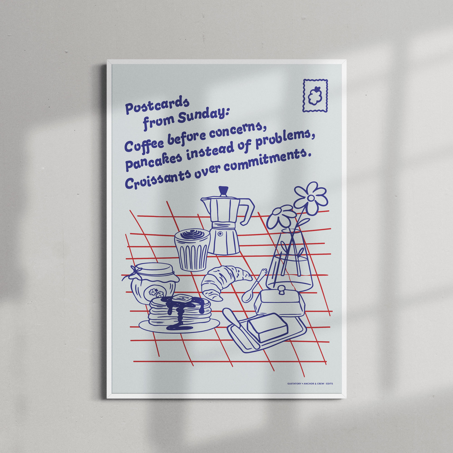 ANCHOR & CREW x GUSTATORY Originals Postcards From Sunday Matte Art Print