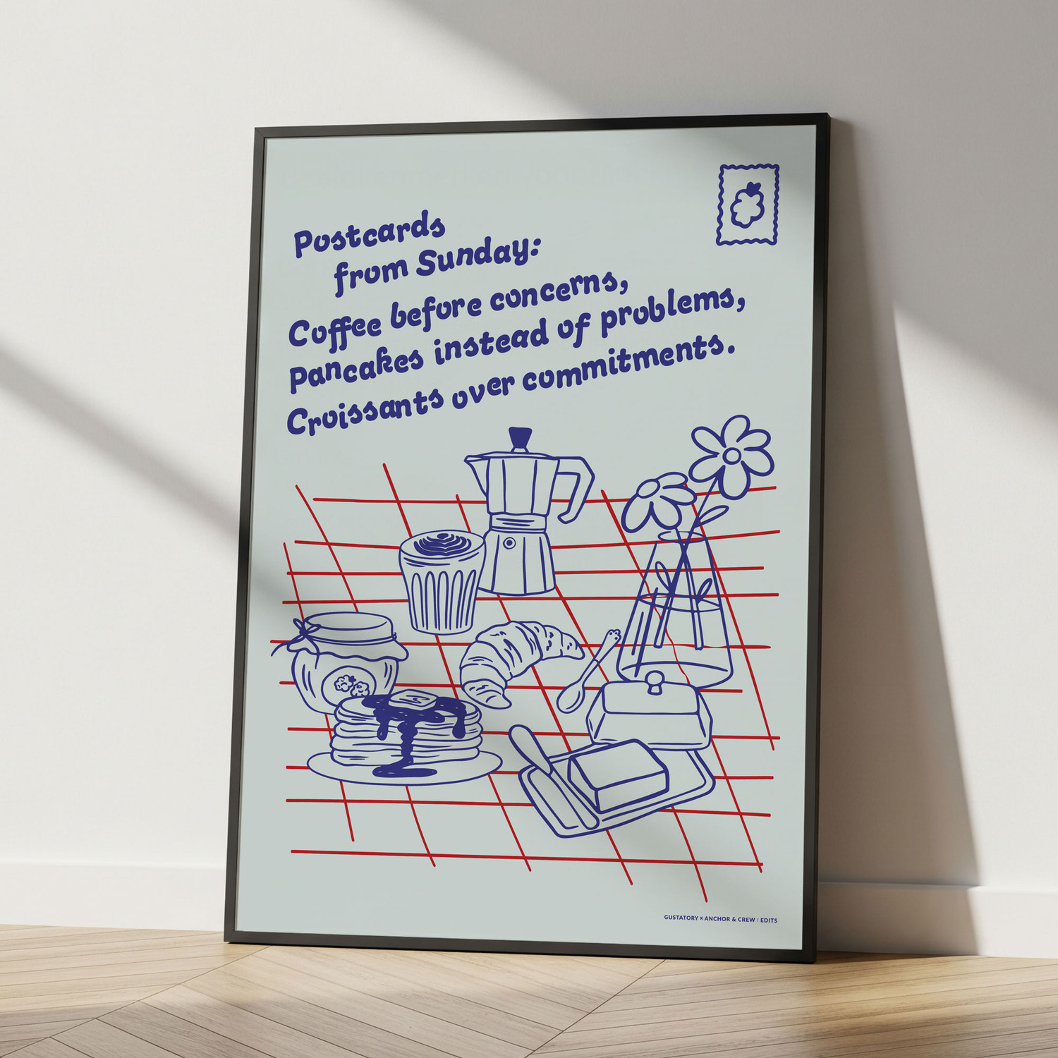 ANCHOR & CREW x GUSTATORY Originals Postcards From Sunday Matte Art Print