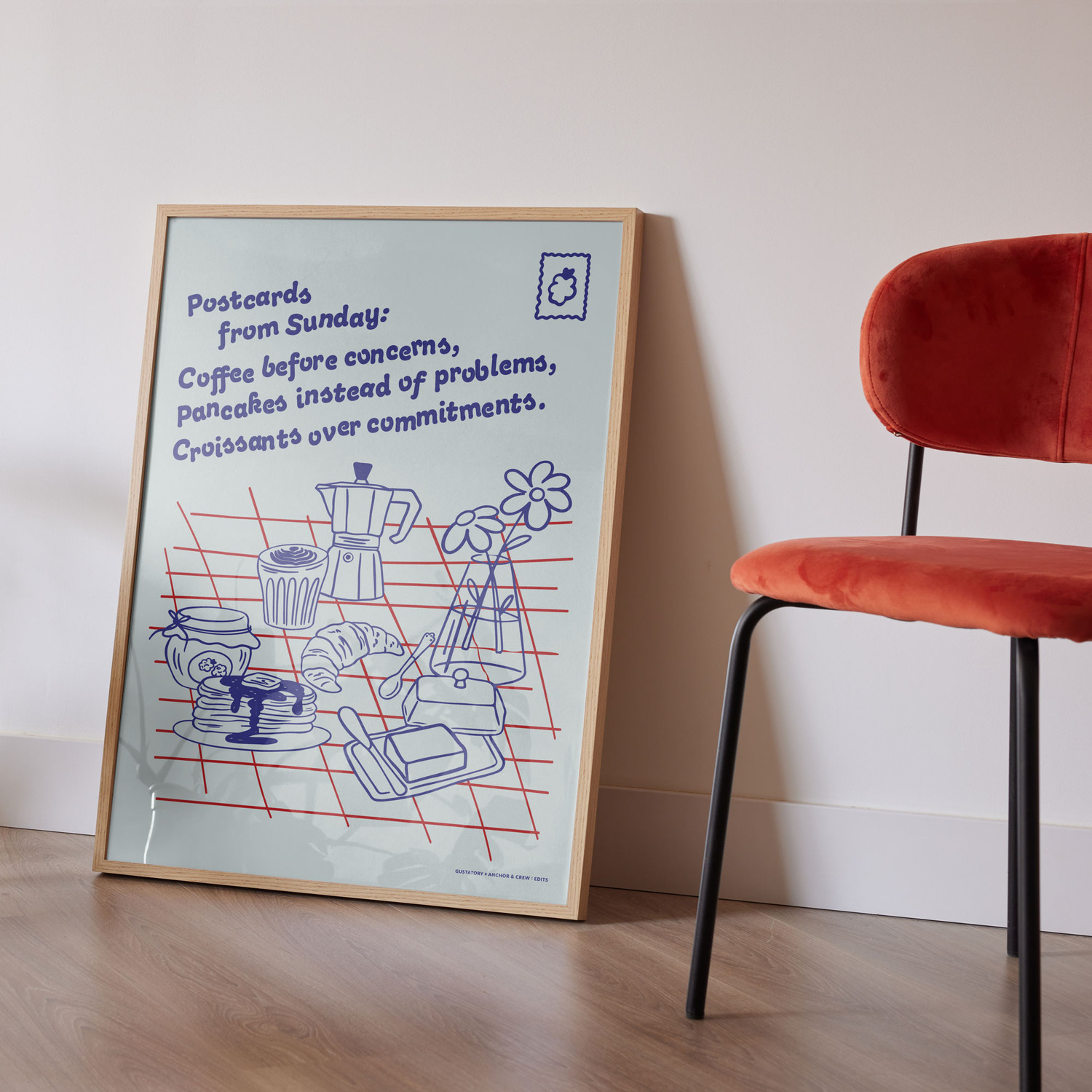 ANCHOR & CREW x GUSTATORY Originals Postcards From Sunday Matte Art Print