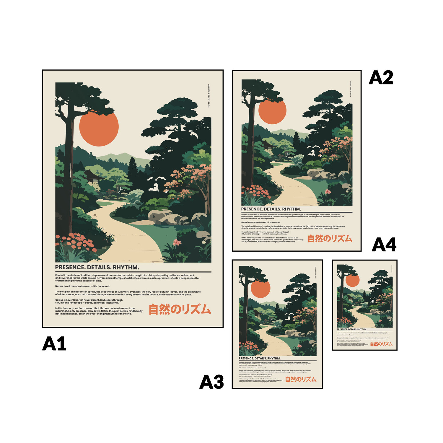 ANCHOR & CREW 01 Japan Presence & Rhythm Matte Art Print