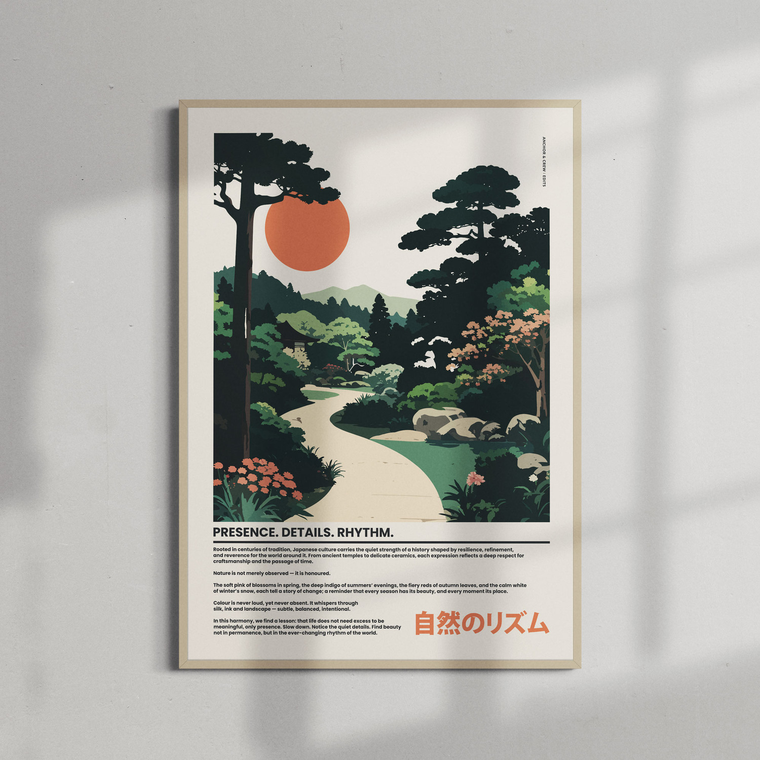 ANCHOR & CREW 01 Japan Presence & Rhythm Matte Art Print