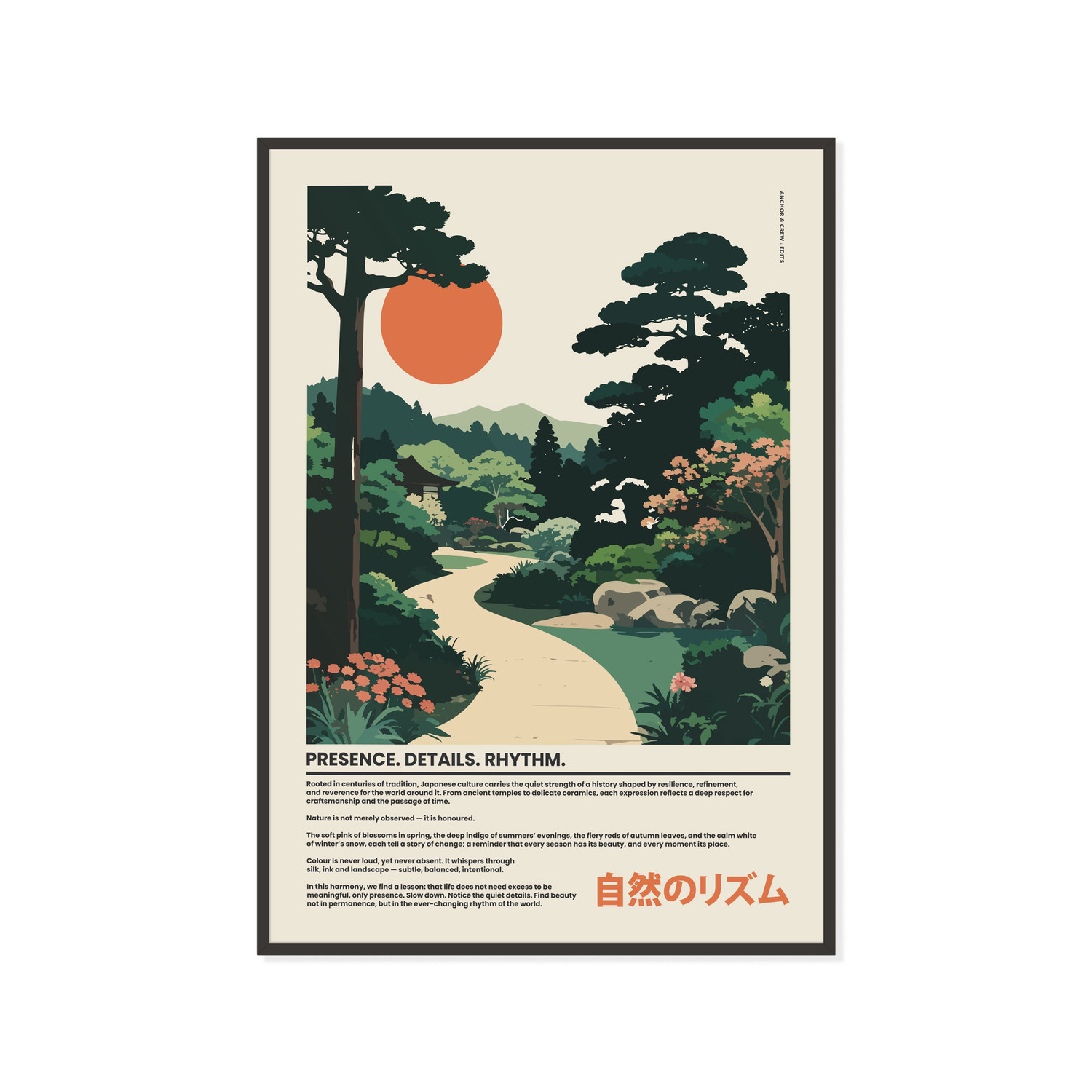 ANCHOR & CREW 01 Japan Presence & Rhythm Matte Art Print