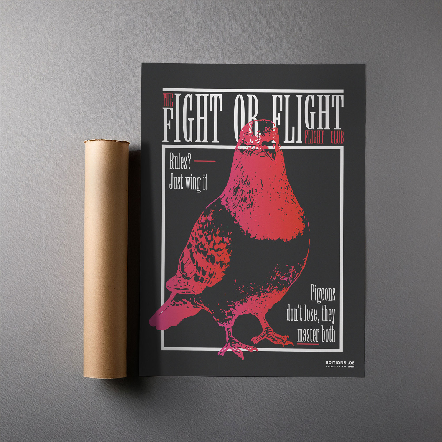 ANCHOR & CREW 08 Fight Or Flight Club EDITIONS Matte Art Print