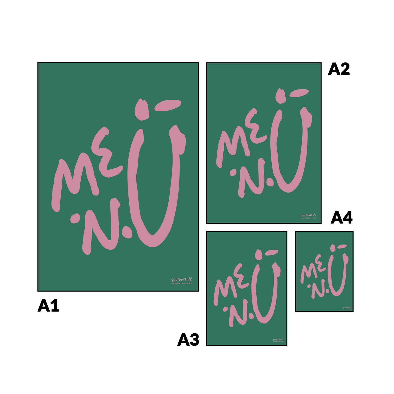 ANCHOR & CREW 12 me.n.u EDITIONS Matte Art Print