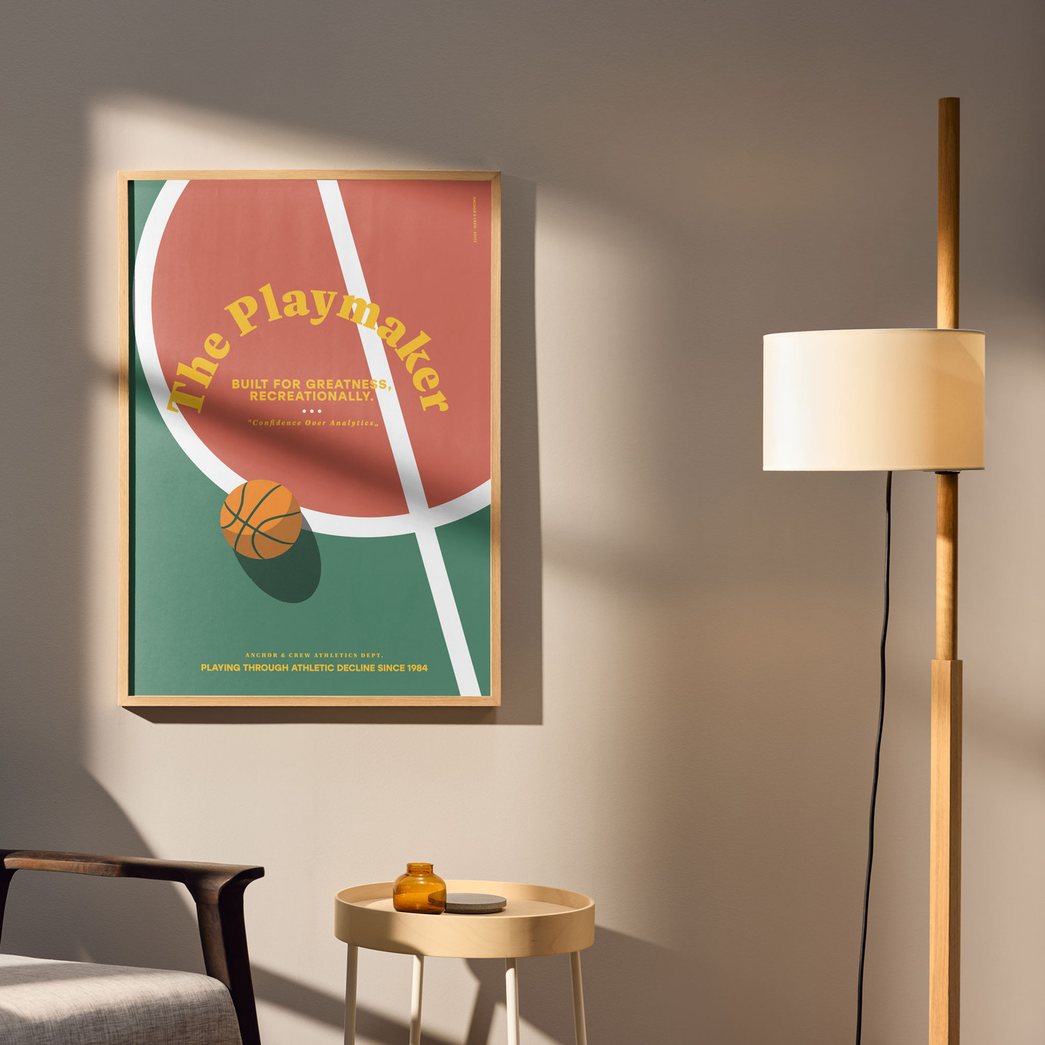 ANCHOR & CREW The Playmaker Basketball Club League Matte Art Print 