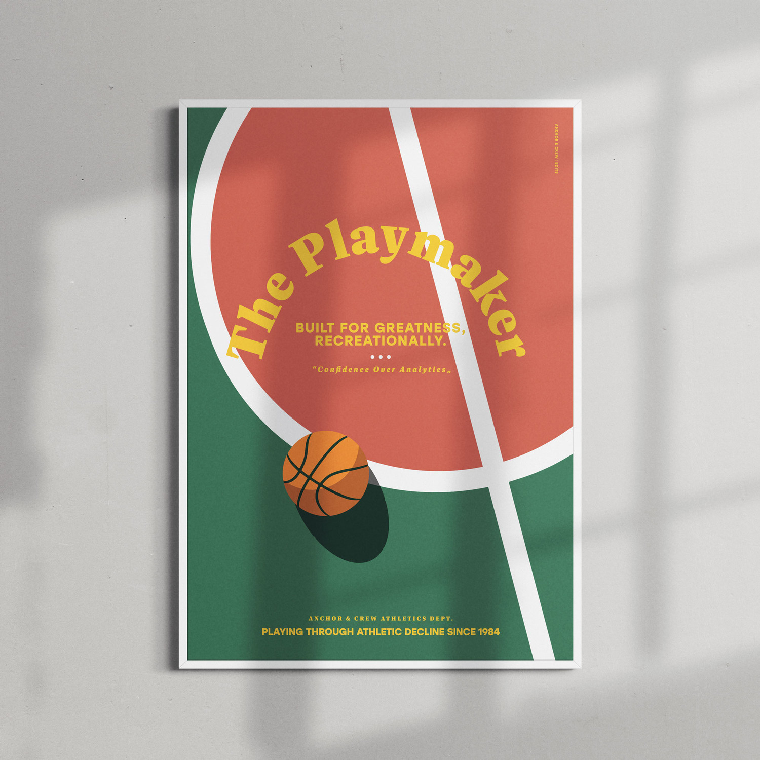ANCHOR & CREW The Playmaker Basketball Club League Matte Art Print 