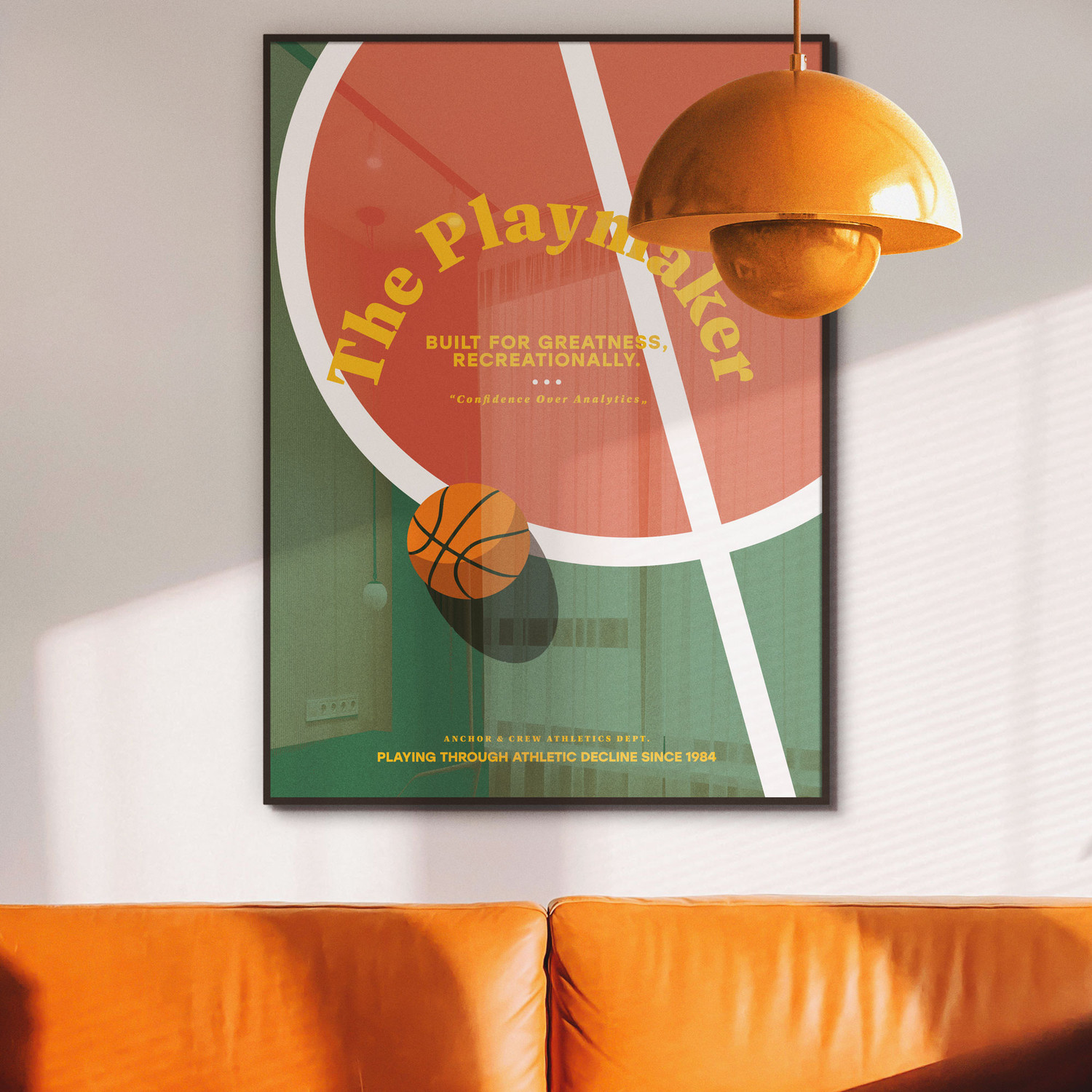 ANCHOR & CREW The Playmaker Basketball Club League Matte Art Print 