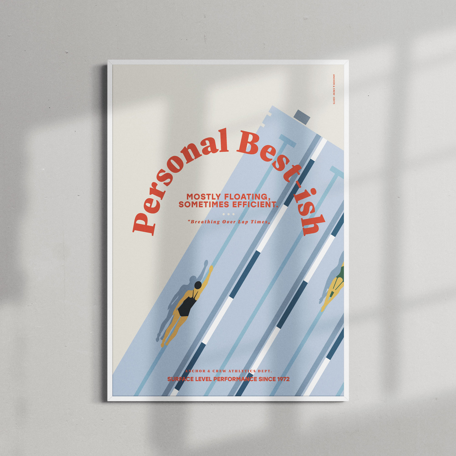 ANCHOR & CREW Personal Best-ish Swimming Club League Matte Art Print