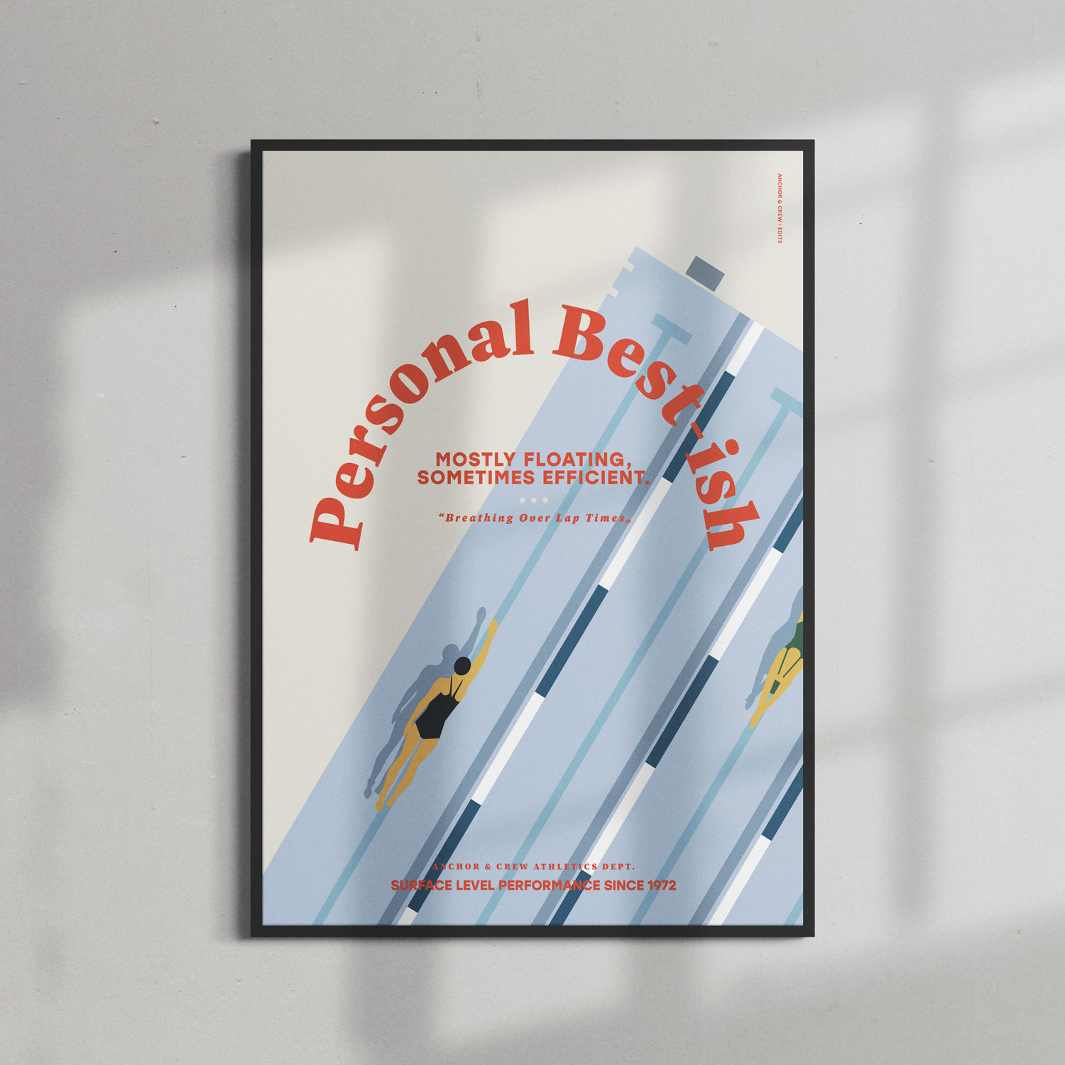 ANCHOR & CREW Personal Best-ish Swimming Club League Matte Art Print