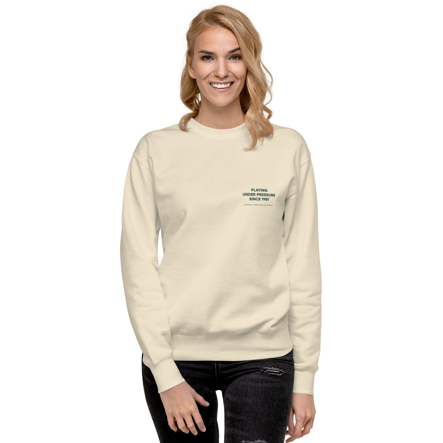 ANCHOR & CREW Court Etiquette Tennis Club League Organic Cotton Sweatshirt 