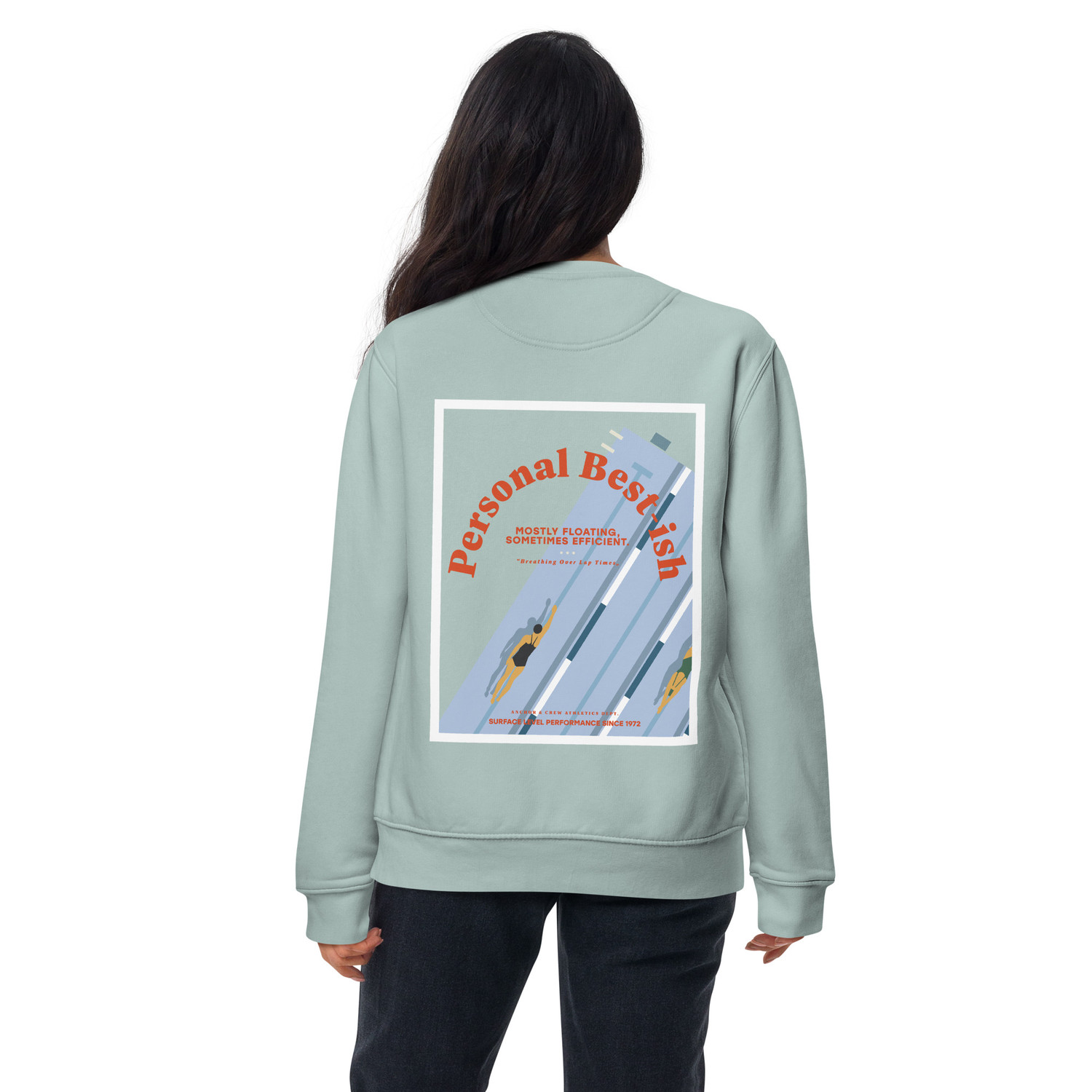 ANCHOR & CREW Personal Best-ish Swimming Club League Organic Cotton Sweatshirt