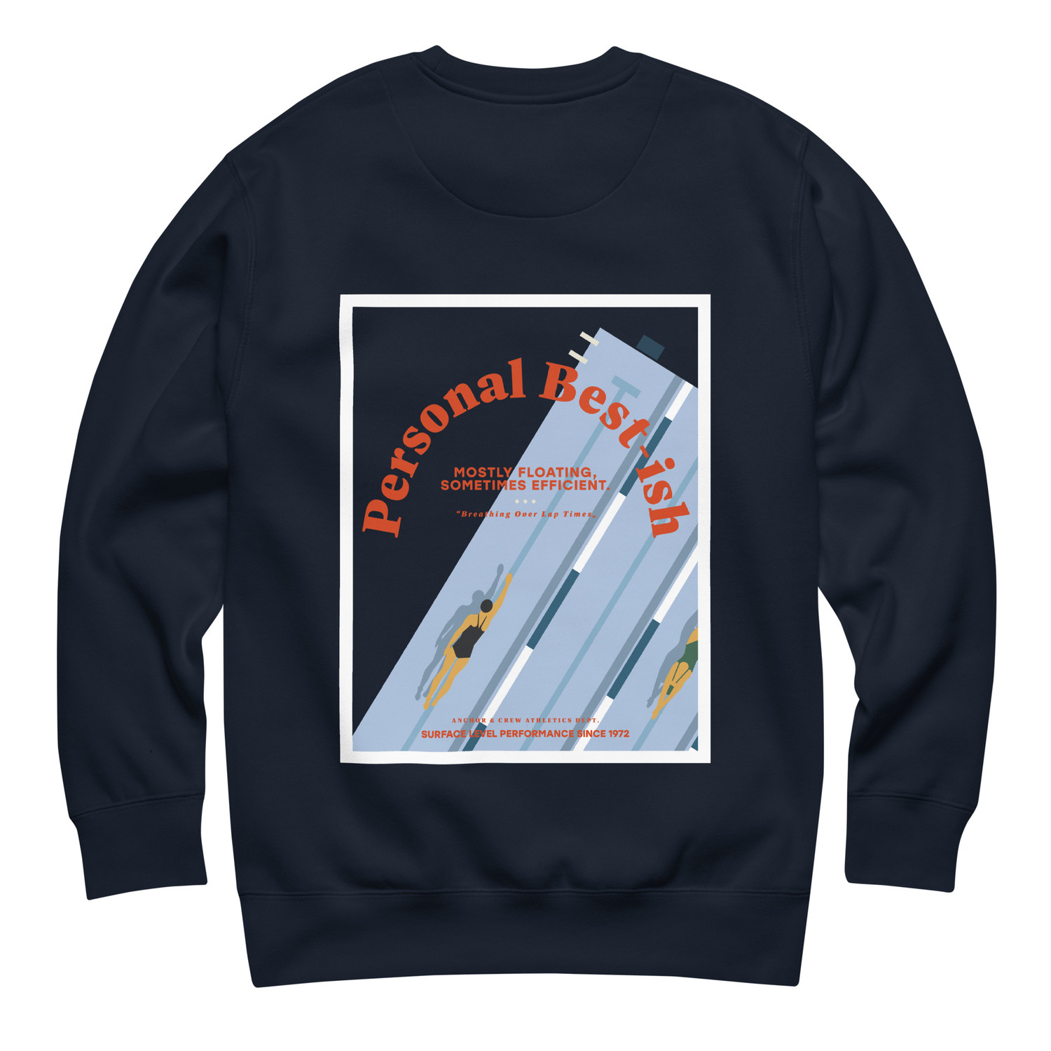 ANCHOR & CREW Personal Best-ish Swimming Club League Organic Cotton Sweatshirt