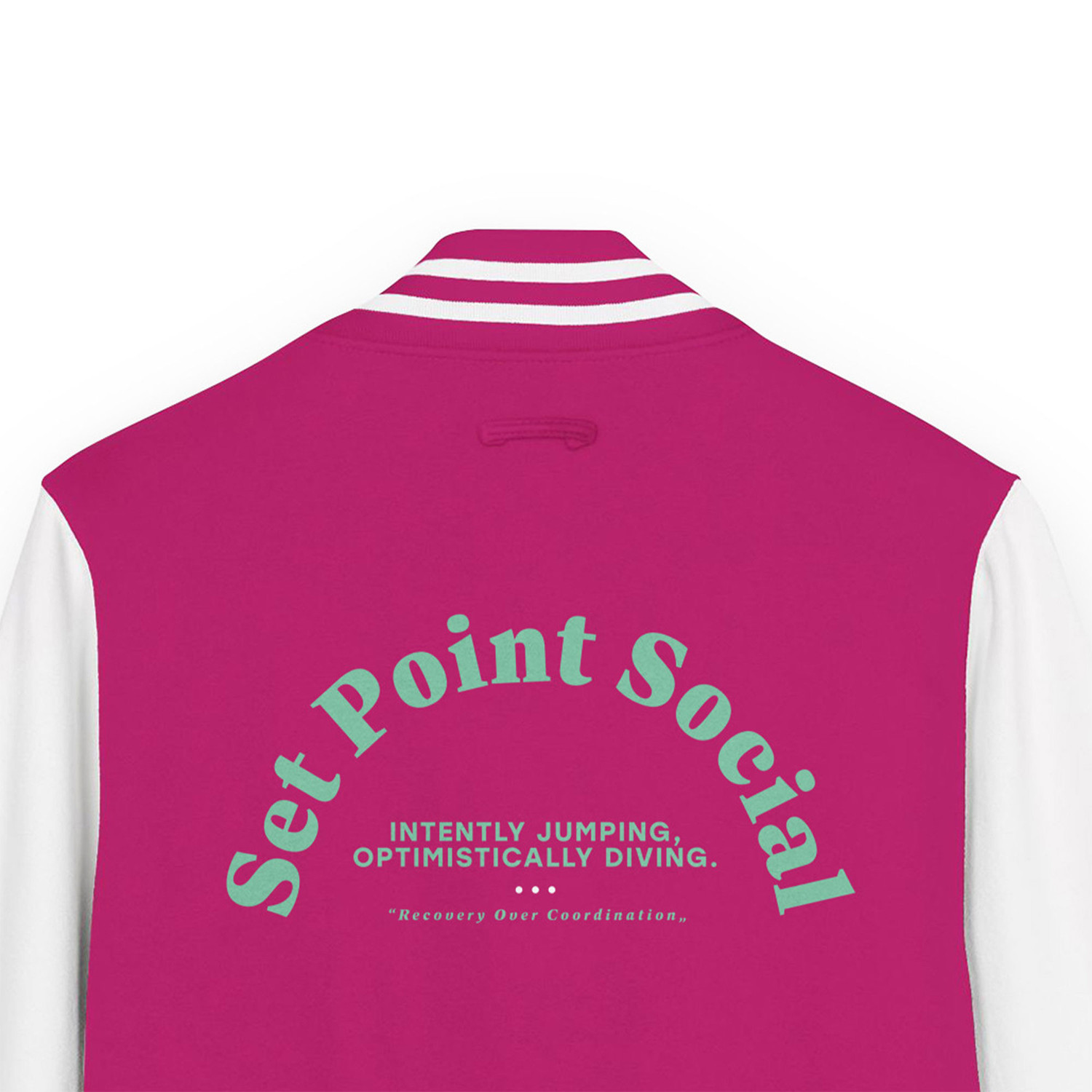 ANCHOR & CREW Set Point Social Volleyball Club League Cotton Varsity Letterman Jacket 