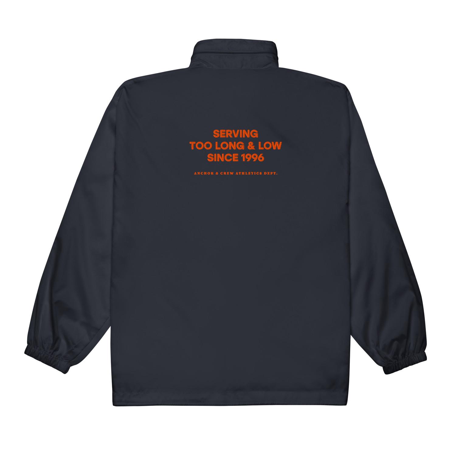 ANCHOR & CREW Too Long & Low Sports Club League Embroidered Windbreaker Coat