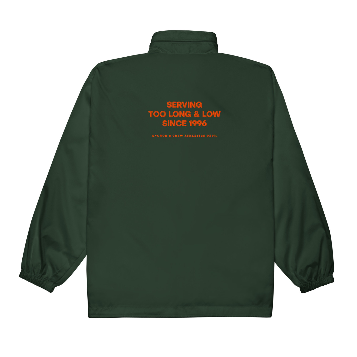 ANCHOR & CREW Too Long & Low Sports Club League Embroidered Windbreaker Coat