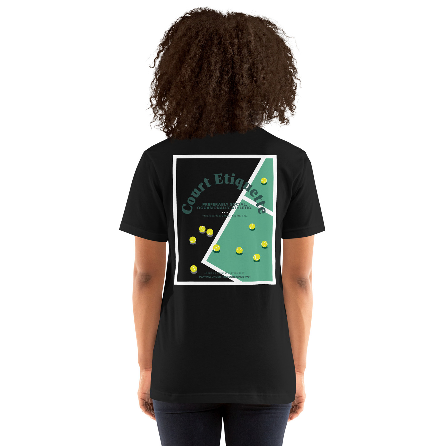 ANCHOR & CREW Court Etiquette Tennis Club League Organic Cotton T-Shirt