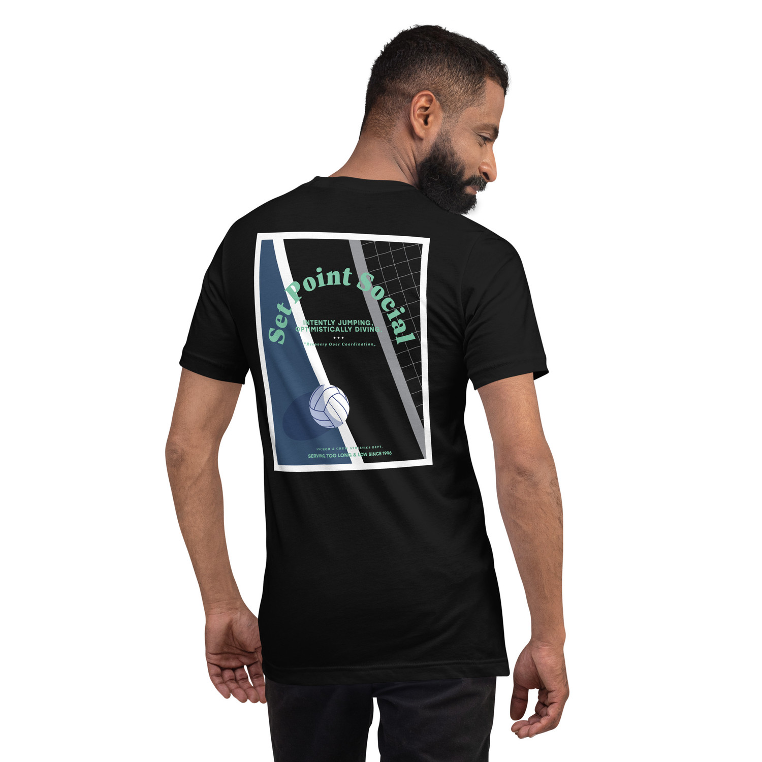 ANCHOR & CREW Set Point Social Volleyball Club League Organic Cotton T-Shirt