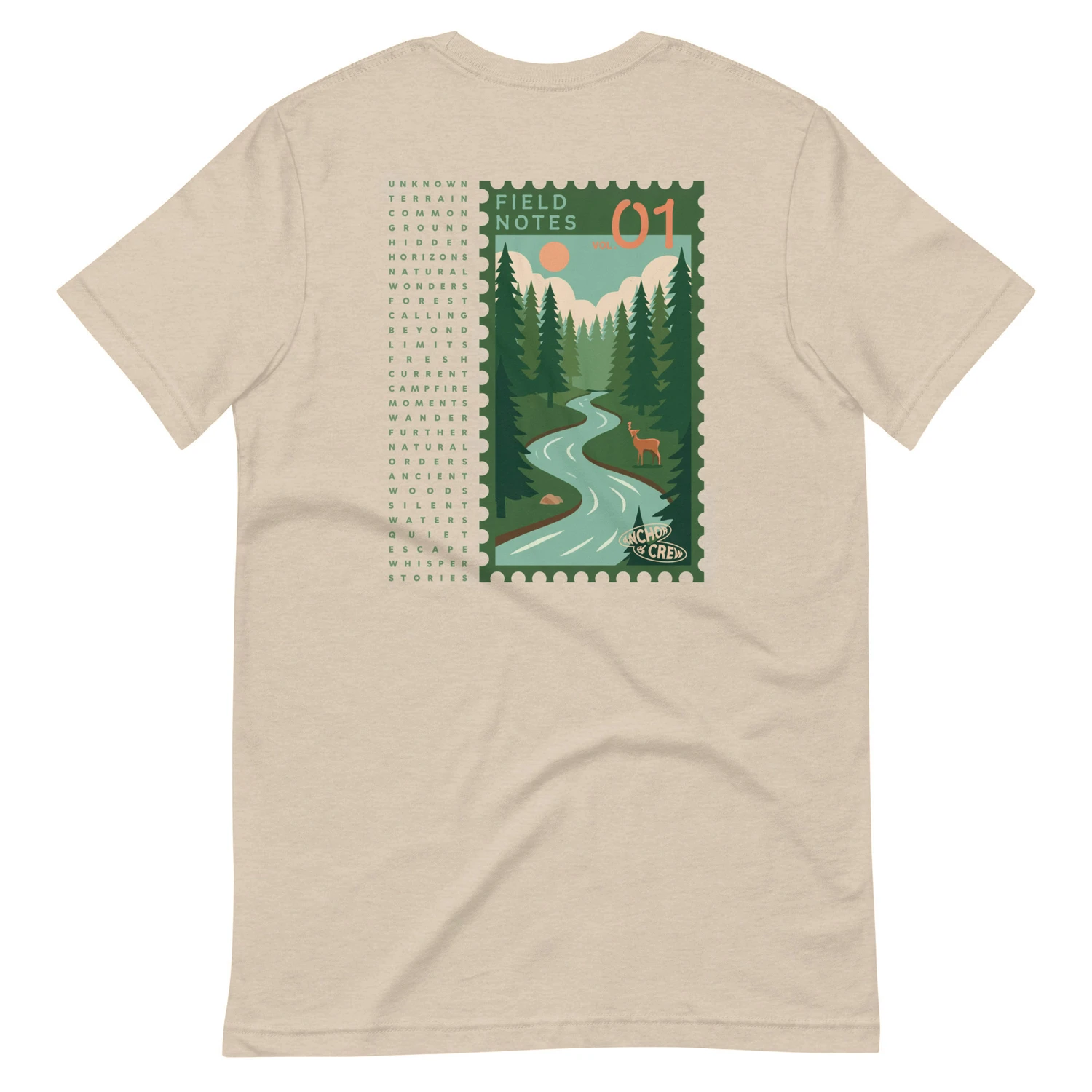 ANCHOR & CREW Field Notes Postmark Organic Cotton T-Shirt