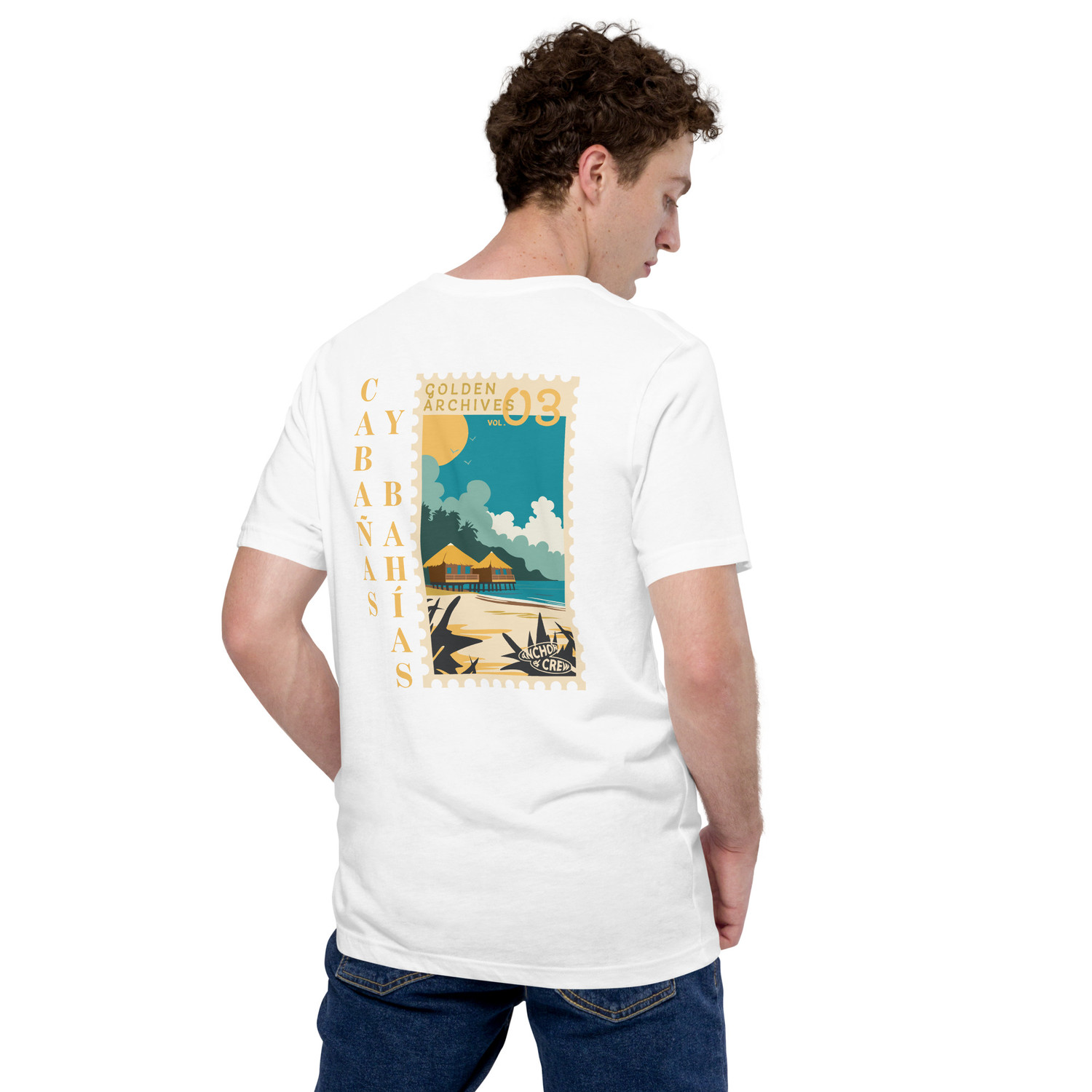 ANCHOR & CREW Golden Archives Postmark Organic Cotton T-Shirt 