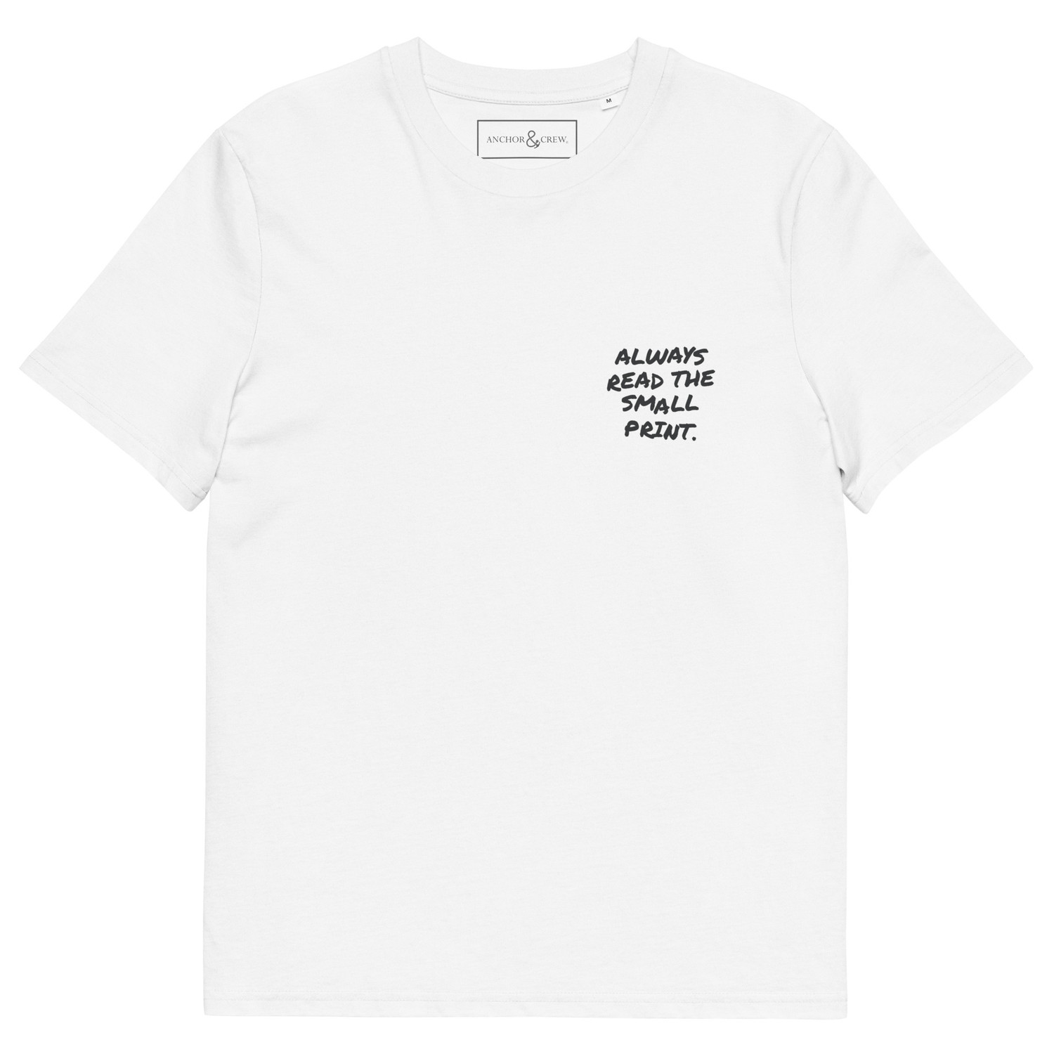 ANCHOR & CREW Small Print Annotations Organic Cotton T-Shirt