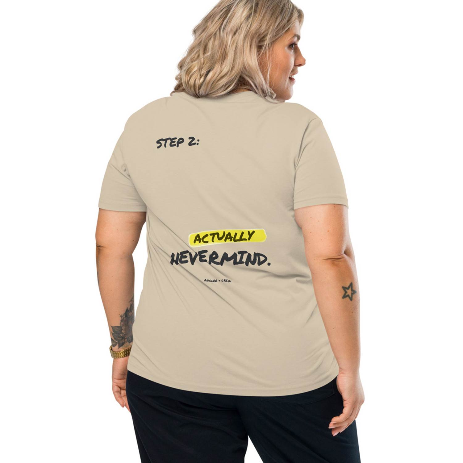 ANCHOR & CREW Actually Nevermind Annotations Organic Cotton T-Shirt
