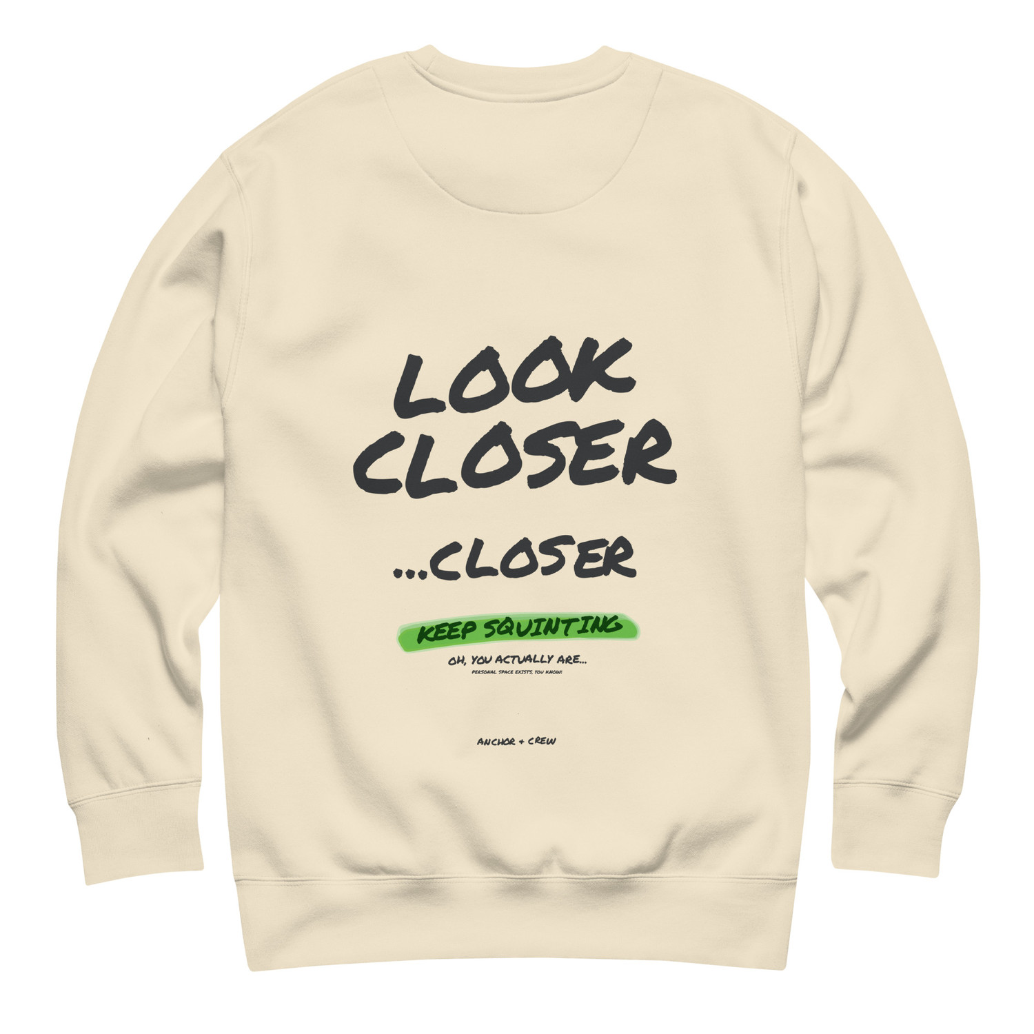 ANCHOR & CREW Small Print Annotations Organic Cotton Sweatshirt