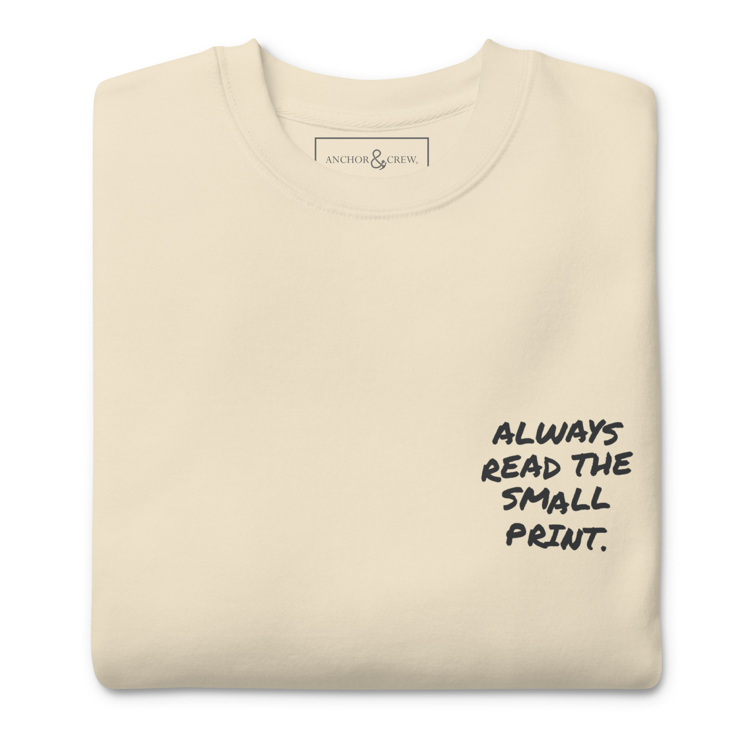 ANCHOR & CREW Small Print Annotations Organic Cotton Sweatshirt