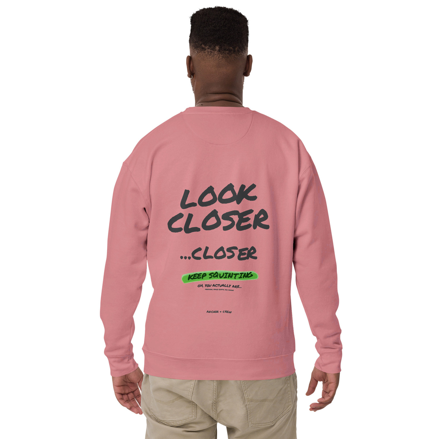 ANCHOR & CREW Small Print Annotations Organic Cotton Sweatshirt