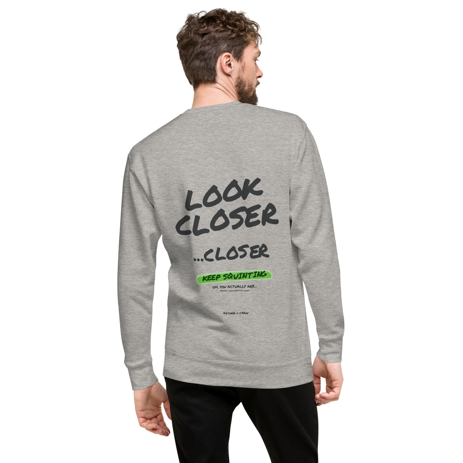 ANCHOR & CREW Small Print Annotations Organic Cotton Sweatshirt