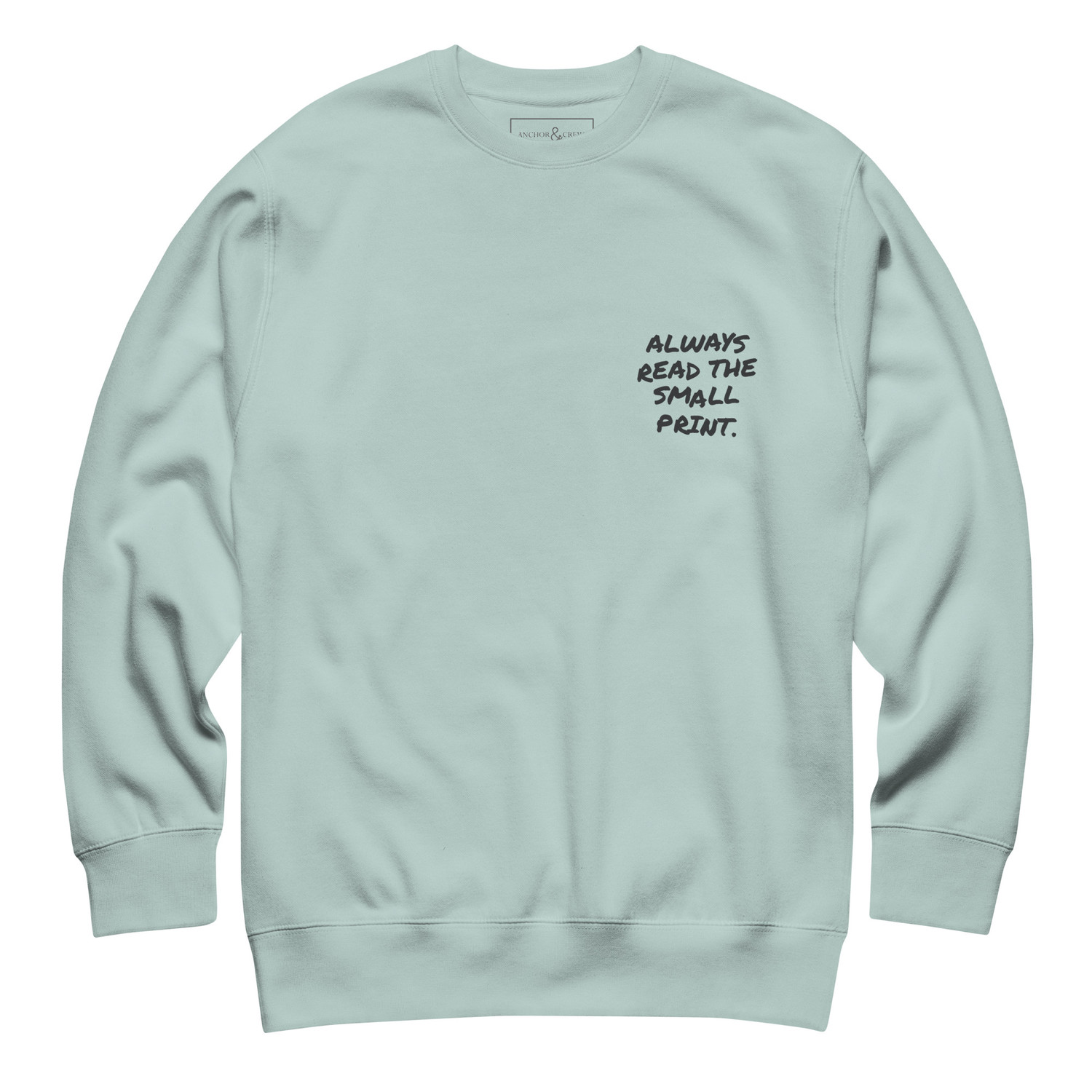 ANCHOR & CREW Small Print Annotations Organic Cotton Sweatshirt