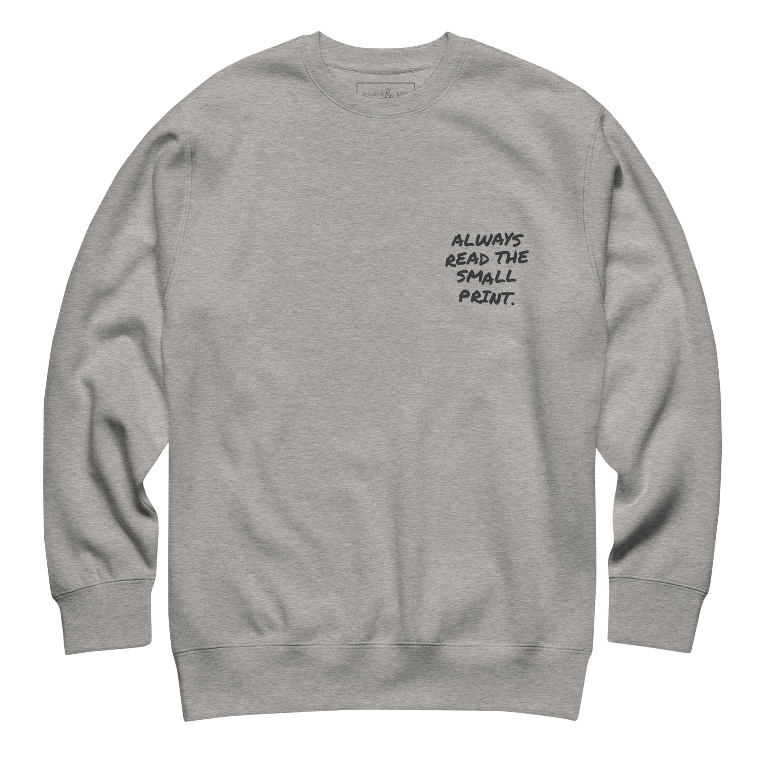 ANCHOR & CREW Small Print Annotations Organic Cotton Sweatshirt