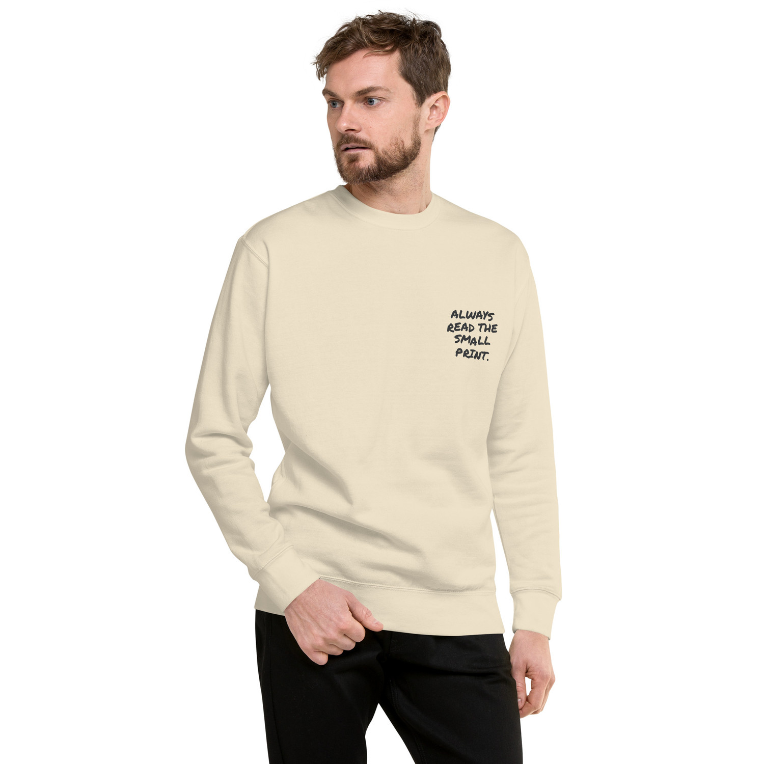 ANCHOR & CREW Small Print Annotations Organic Cotton Sweatshirt