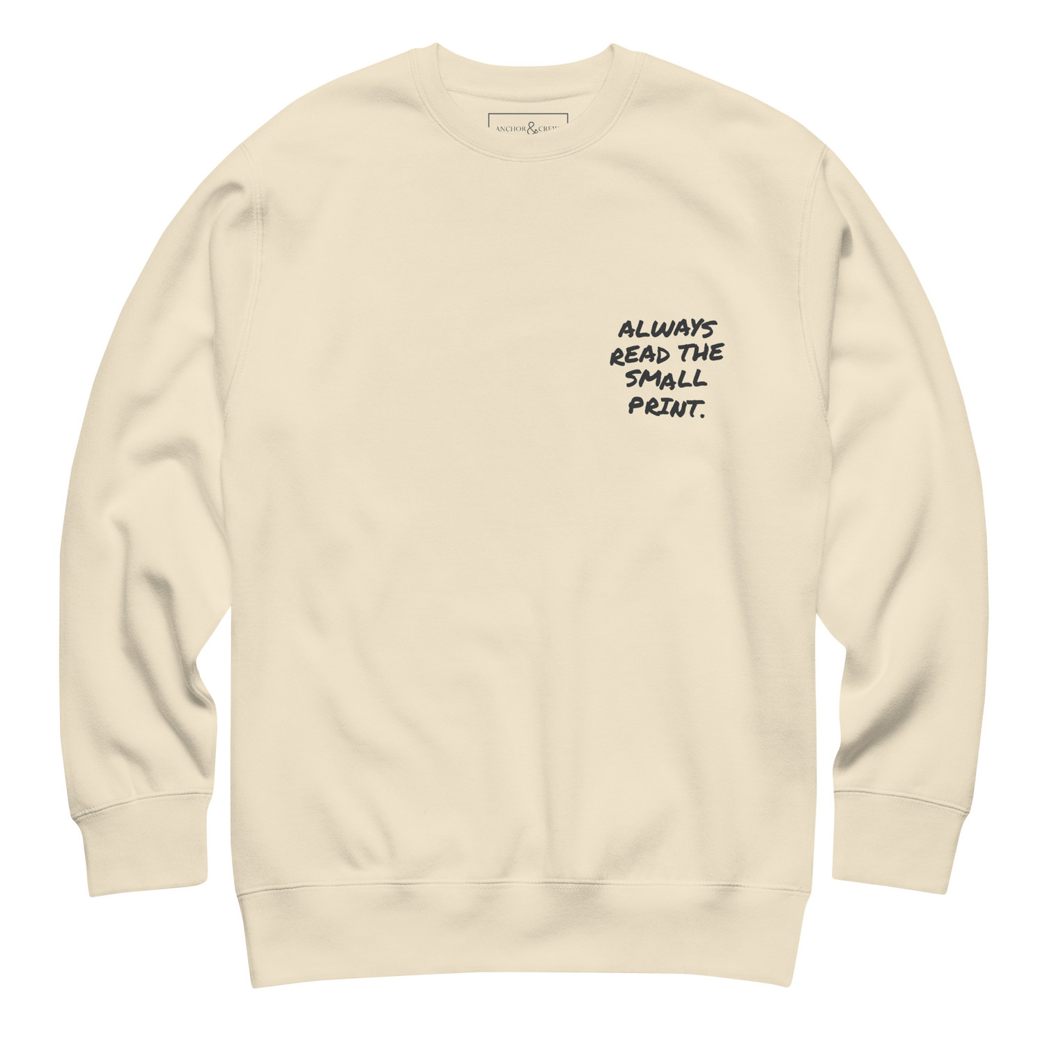 ANCHOR & CREW Small Print Annotations Organic Cotton Sweatshirt