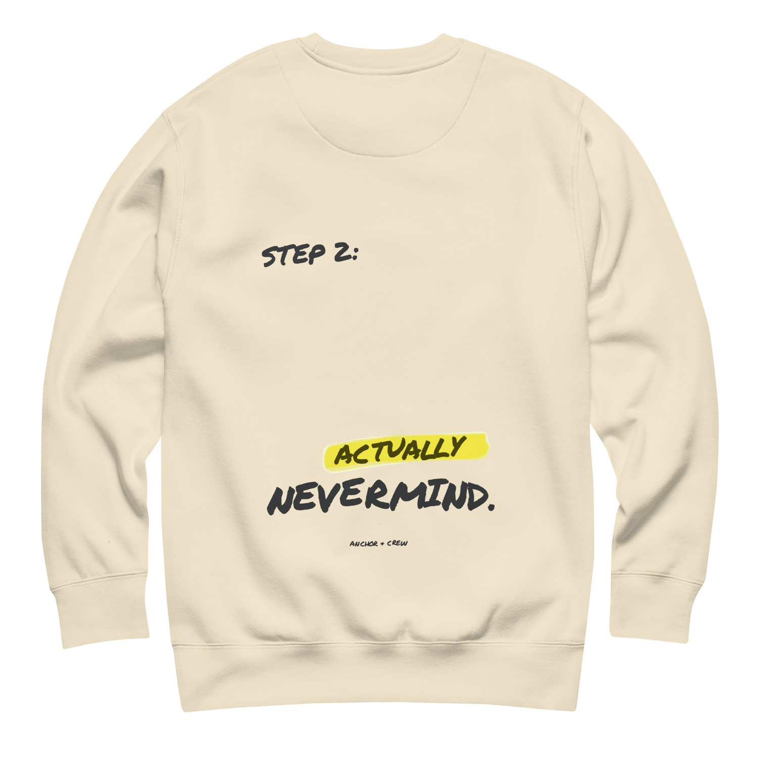 ANCHOR & CREW Actually Nevermind Annotations Organic Cotton Sweatshirt