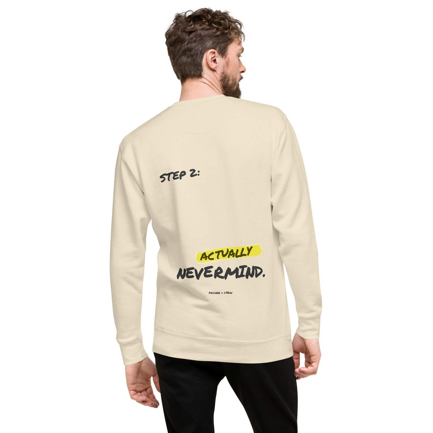 ANCHOR & CREW Actually Nevermind Annotations Organic Cotton Sweatshirt