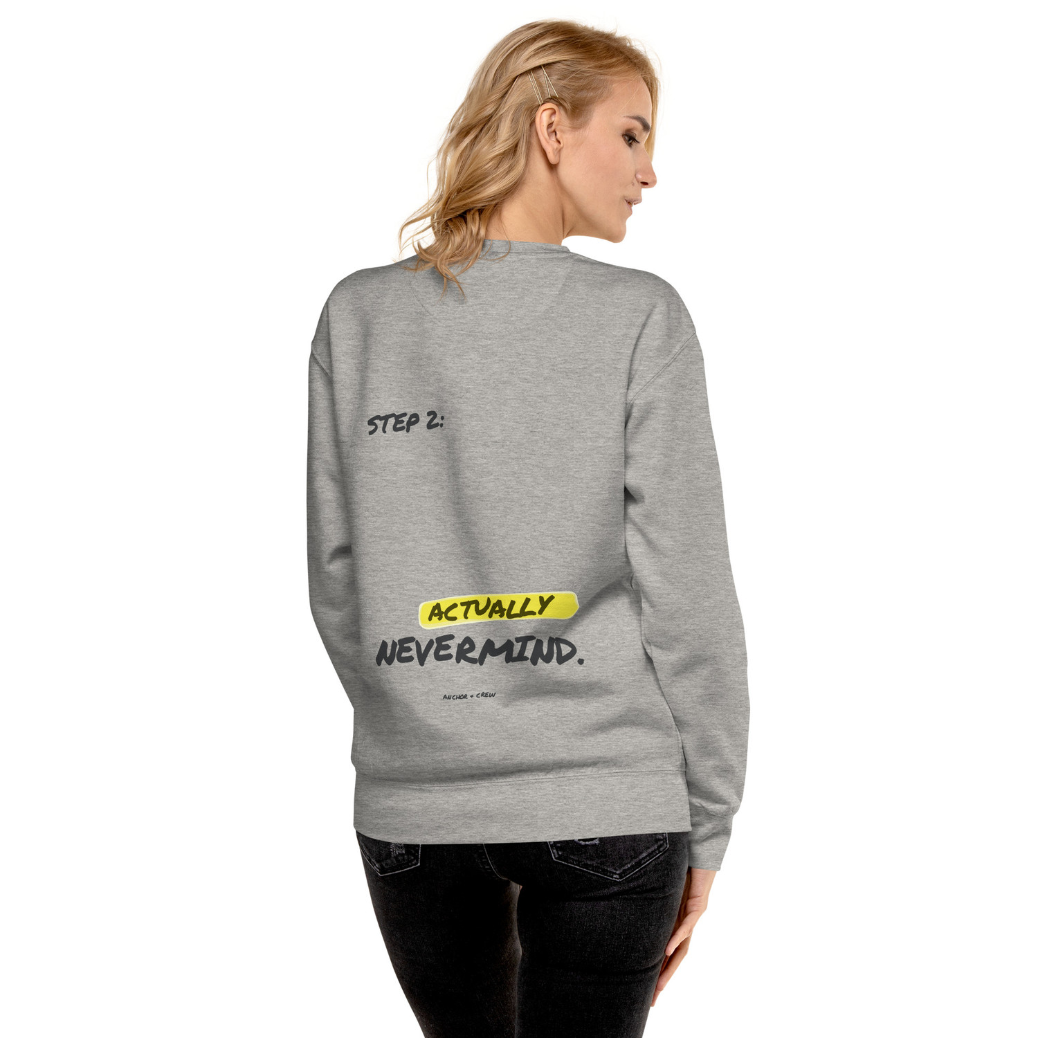 ANCHOR & CREW Actually Nevermind Annotations Organic Cotton Sweatshirt