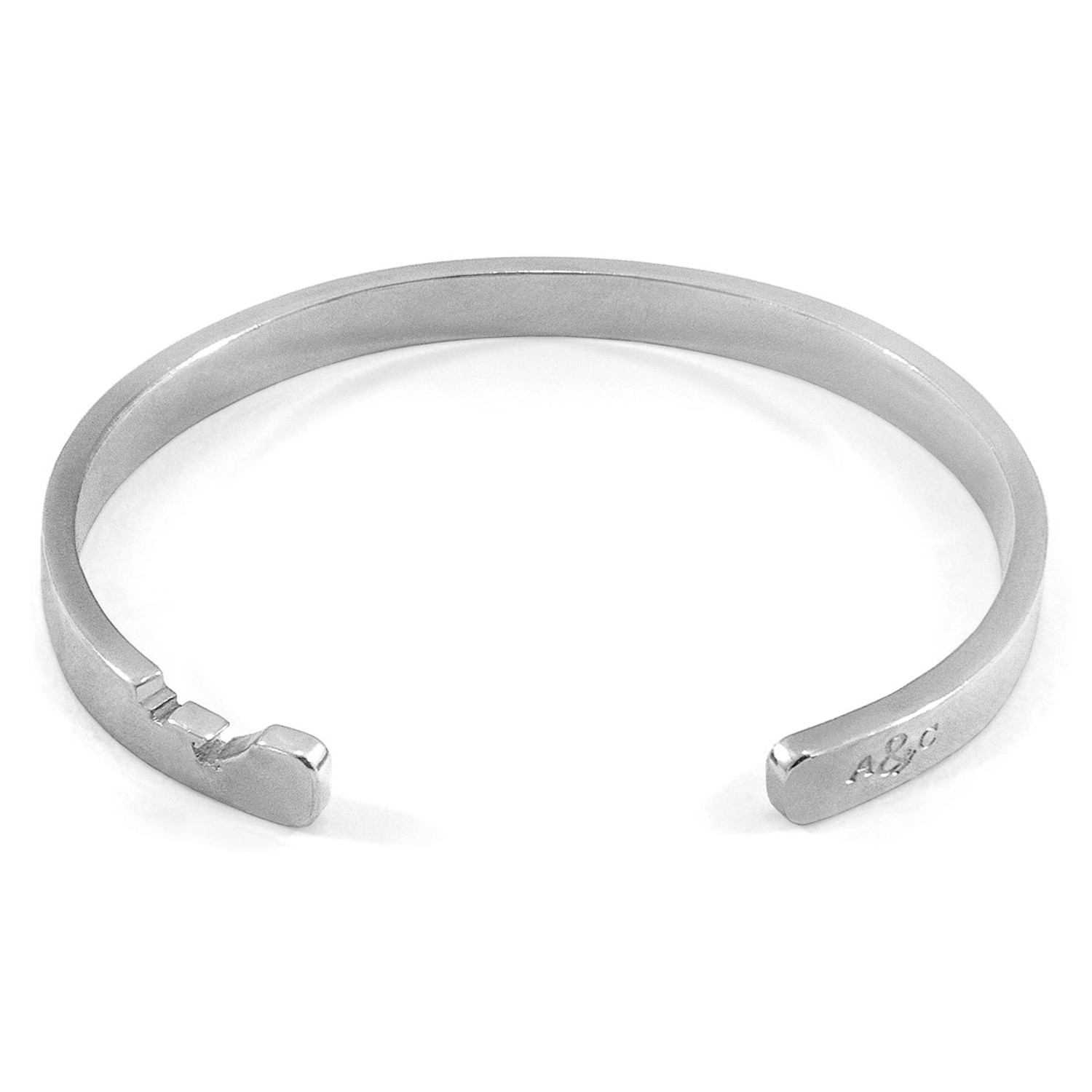 Anchor & Crew Axton Anchor Cutout Wayfarer Silver Bangle