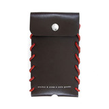 Anchor & Crew Small Deep Brown Standen Leather and Rope Phone Case