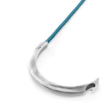Anchor & Crew Ocean Blue Hove Silver and Rope Bracelet