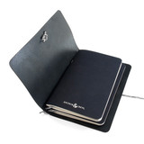 Inside The Anchor & Crew Black Medium Travellers Leather and White Noir Rope Journal