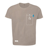 Anchor & Crew Tan Brown Anchormark Print Organic Cotton T-Shirt (Mens)