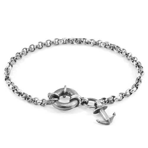 Signature Silver Chain Anchor Bracelet & Bangle Collection