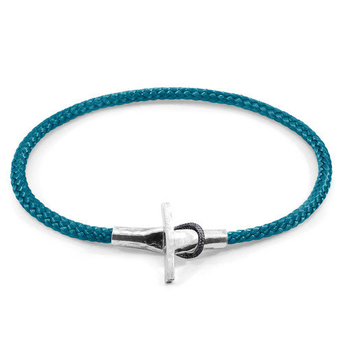 Anchor & Crew Ocean Blue Cambridge Silver and Rope Bracelet